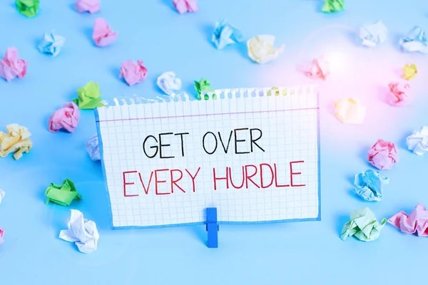 Handwriting Text Get Every Hurdle Conceptual Photo Overcome Any Obstacle — 스톡 사진
