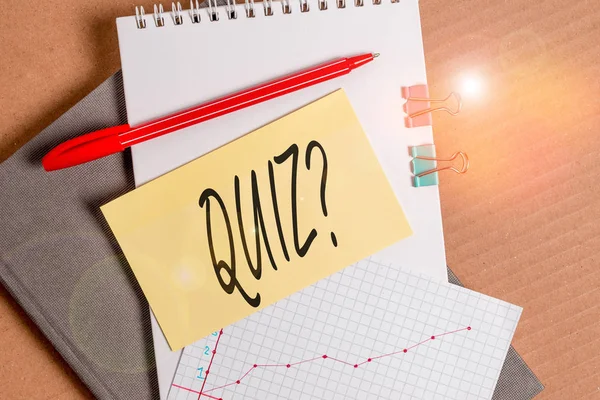 Word Writing Text Quiz Question Business Photo Showcasing Test Knowledge — Stock Photo, Image
