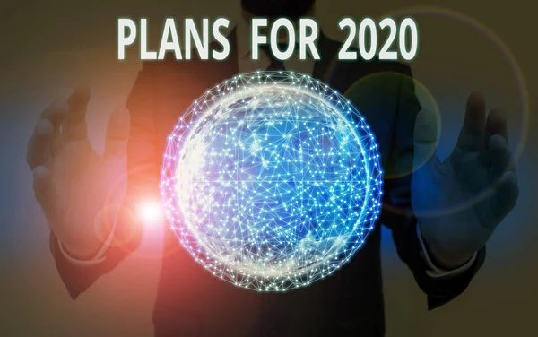 Word Skrift Text Planer För 2020 Business Foto Visar Avsikt — Stockfoto