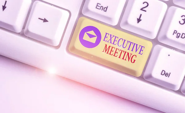 Text Sign Showing Executive Meeting Business Photo Text Discuss Specific — 스톡 사진