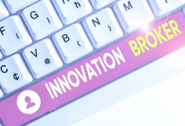 Konceptualne Ręczne Pisanie Pokazujące Innovation Broker Pojęcie Pomoc Mobilizowaniu Innowacji — Zdjęcie stockowe