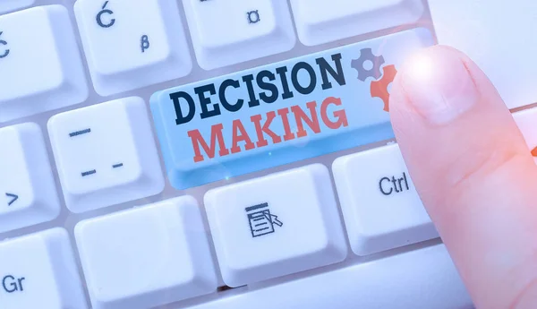 Writing note showing Decision Making. Business concept for process of making decisions especially important ones