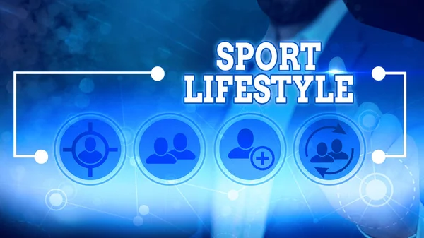 Word Writing Text Sport Lifestyle Business Photo Showcasing Fond Sport — Stock Photo, Image