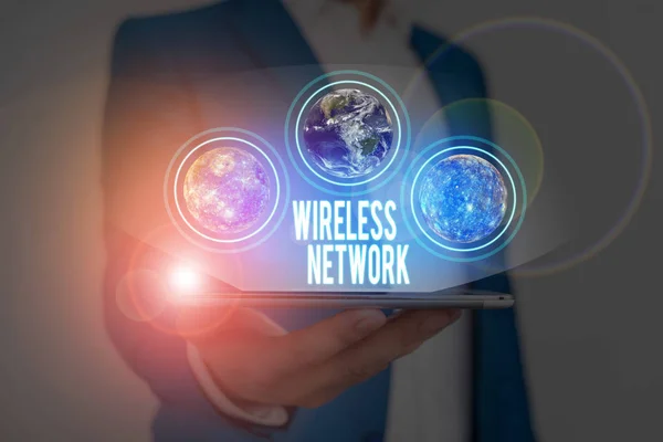 Text Sign Showing Wireless Network Business Photo Text Computer Network — Stock Photo, Image