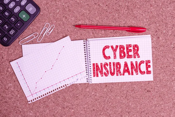 Ordskrivning Text Cyber Insurance Business Photo Showcasing Skydda Företag Och — Stockfoto