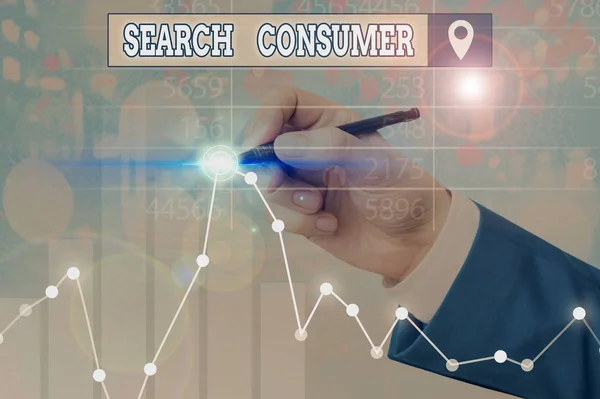 Writing Note Showing Search Consumer Business Concept Research Onconsumers Preferences — 스톡 사진