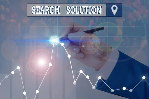 Writing Note Showing Search Solution Business Concept Action Process Finding — 스톡 사진