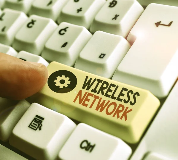Word writing text Wireless Network. Business photo showcasing computer network that uses wireless data connections