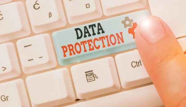 Schreibnotiz Mit Hinweis Auf Den Datenschutz Geschäftskonzept Zur Rechtlichen Kontrolle — Stockfoto