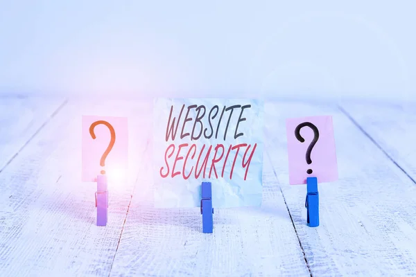 Schrijfbriefje Met Website Security Bedrijfsconcept Voor Kritische Component Ter Bescherming — Stockfoto