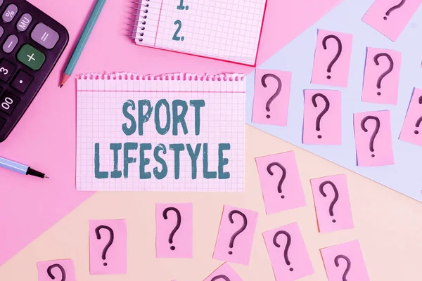 Text Skylt Som Visar Sport Lifestyle Business Photo Showcasing Fond — Stockfoto