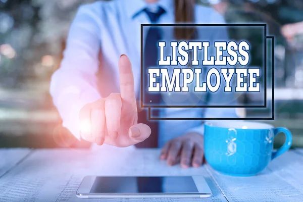 Writing Note Showing Listless Employee Business Concept Employee Who Having — 스톡 사진