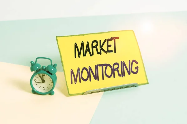 Textzeichen Zur Marktüberwachung Business Foto Das Die Überwachung Der Laufenden — Stockfoto