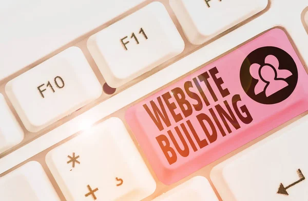 Writing Note Showing Website Building Business Concept Tools Typically Allow — Stock Photo, Image