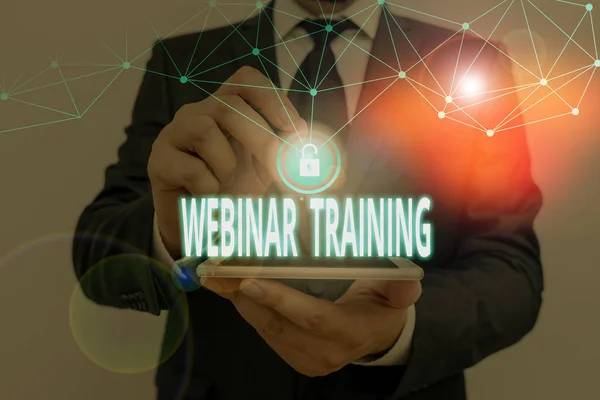 Kézírás Szöveg Írás Webinar Training Fogalmi Fotó Egy Képzés Vagy — Stock Fotó