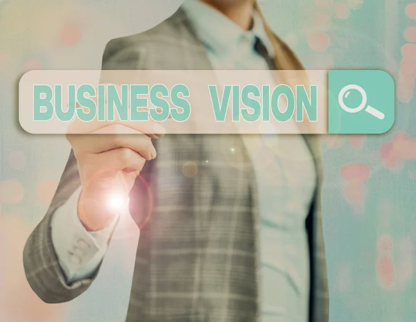 Text Sign Showing Business Vision Business Photo Text Description What — Stock Photo, Image