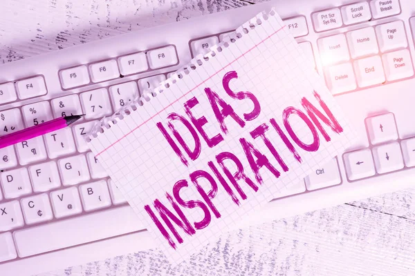 Escribir Nota Mostrando Ideas Inspiración Concepto Negocio Para Sensación Entusiasmo — Foto de Stock