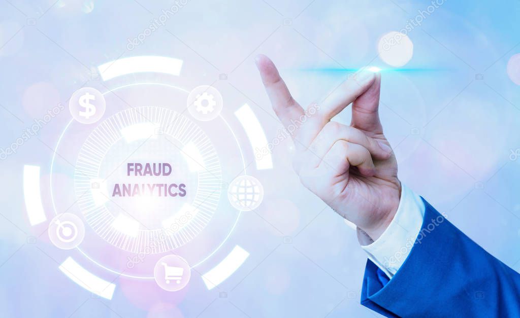 Handwriting text Fraud Analytics. Conceptual photo identification of actual or expected fraud to take place