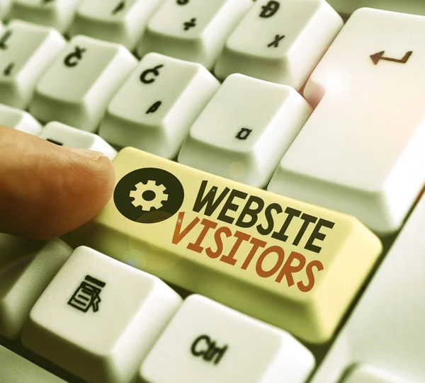 Word writing text Website Visitors. Business photo showcasing someone who visits views or goes to your website or page