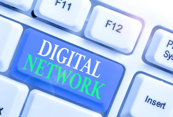 Tulisan Tangan Konseptual Menunjukkan Digital Network Konsep Berarti Jaringan Yang — Stok Foto