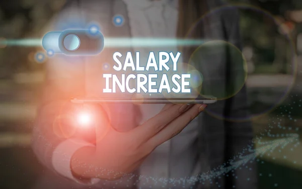 Handwriting text writing Salary Increase. Conceptual photo an increase in the salary or pay given to an employee