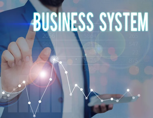 Woord Schrijven Tekst Business System Business Photo Showcasing Leveringsmechanisme Voor — Stockfoto