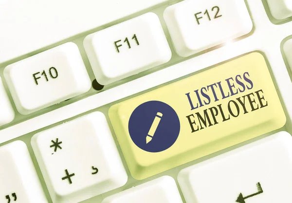 Writing Note Showing Listless Employee Business Concept Employee Who Having — 스톡 사진
