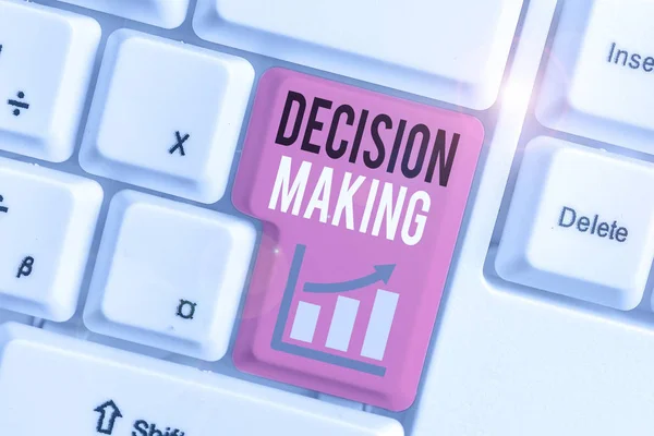 Word writing text Decision Making. Business photo showcasing process of making decisions especially important ones