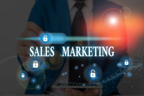 Nota Scrittura Che Mostra Sales Marketing Concetto Business Operazioni Attività — Foto Stock