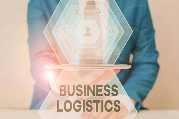 Χειρόγραφο Κείμενο Business Logistics Εννοιολογική Φωτογραφία Που Αφορά Την Προμήθεια — Φωτογραφία Αρχείου