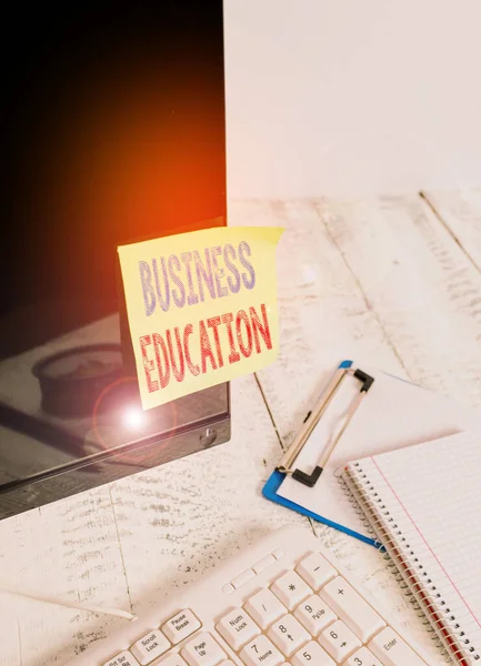 Psaní Textu Psaní Business Education Konceptuální Fotografie Získávání Znalostí Základech — Stock fotografie