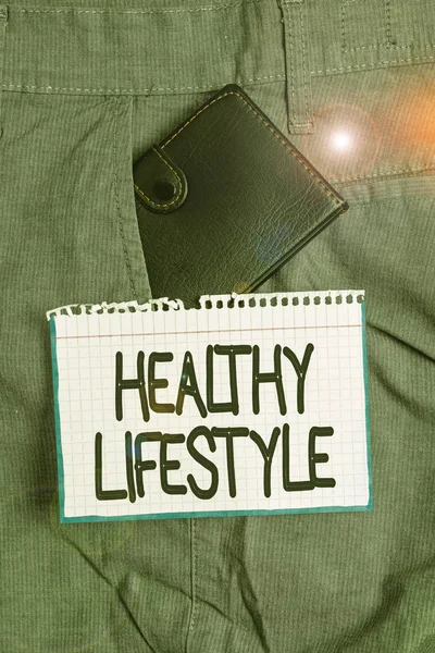 Word Writing Text Healthy Lifestyle Business Photo Showcasing Way Living — Stock Photo, Image