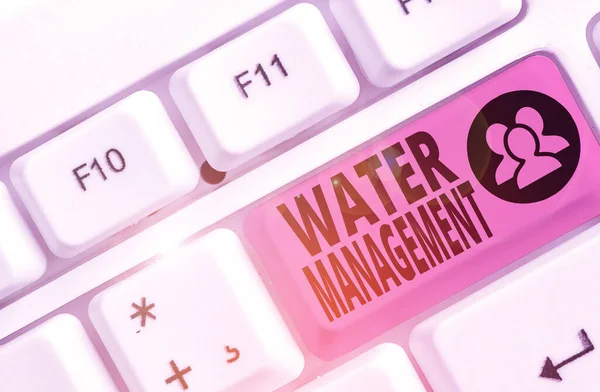 Schriftzug Mit Wassermanagement Geschäftskonzept Zur Optimalen Nutzung Von Wasserressourcen Unter — Stockfoto