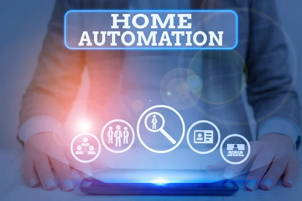 Word writing text Home Automation. Business concept for home solution that enables automating the bulk of electronic.