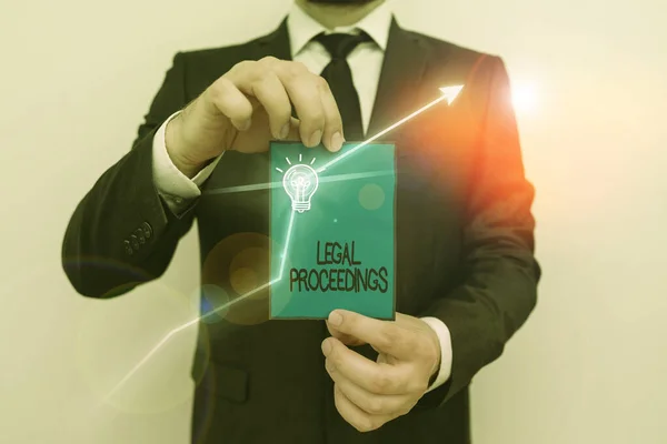 Word Writing Text Legal Proceedings Business Photo Showcasing Procedure Instituted — Stock Photo, Image