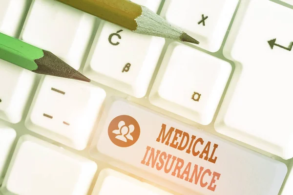 Writing Note Showing Medical Insurance Business Concept Reimburse Insured Expenses — 스톡 사진