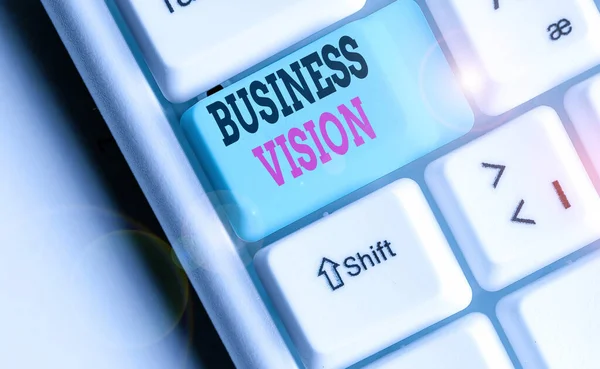 Business Vision Gösteren Bir Yazıyorum Bir Organizasyonun Elde Etmek Istediğini — Stok fotoğraf