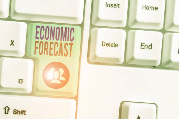 Conceptual Hand Writing Showing Economic Forecast Concept Meaning Attempting Predict — Stock Photo, Image