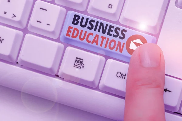 Γραπτό Σημείωμα Που Δείχνει Business Education Επιχειρηματική Έννοια Για Την — Φωτογραφία Αρχείου