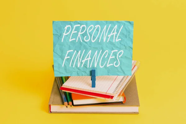 Text Schreiben Persönliche Finanzen Geschäftsfoto Das Die Aktivität Der Analyse — Stockfoto