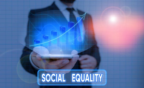 Fogalmi Kézírás Társadalmi Egyenlőségről Koncepció Értelme Igazságosság Méltányosság Szempontjait Alkalmazza — Stock Fotó