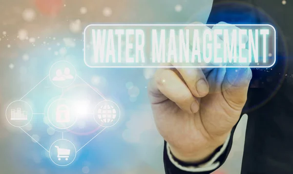 Handwriting Text Writing Water Management Conceptual Photo Optimum Use Water — 스톡 사진