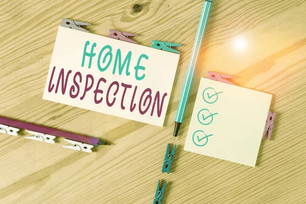 Text Sign Showing Home Inspection Business Photo Showcasing Noninvasive Examination — 图库照片