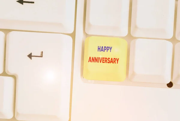 Handwriting Text Happy Anniversary Conceptual Photo Annually Recurring Date Event — 스톡 사진