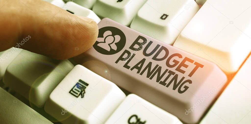 Writing note showing Budget Planning. Business concept for process of constructing a budget and then utilizing it