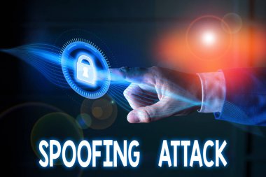 El yazısı Spoofing Attack. İnternet 'te bir kullanıcı, aygıt veya istemcinin taklit edilmesi anlamına gelen kavram.