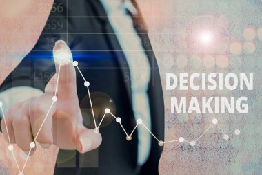 El yazısı karar verme metni. Özellikle önemli kararlar alma kavramsal fotoğraf süreci