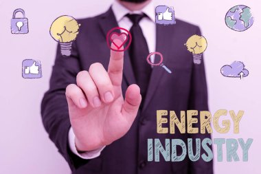 Enerji Endüstrisini gösteren bir not yazıyorum. Enerji üretimi ve satışında yer alan iş fotoğrafçılığı endüstrileri.