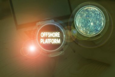 Açıklar Platformu 'nu gösteren bir not yazıyorum. Nasa tarafından desteklenen bu görüntünün elementlerini keşfetmek için kuyu kazma olanaklarına sahip yapılar için iş kavramı