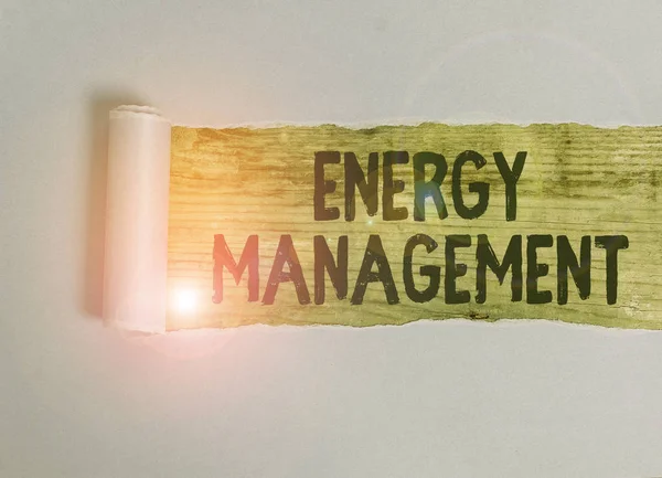 Texto Caligrafia Energy Management Forma Conceitual Rastrear Monitorar Energia Para — Fotografia de Stock